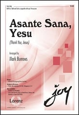 Asante Sana, Yesu SATB choral sheet music cover